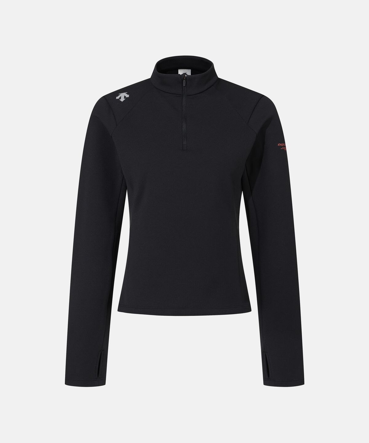 데상트(DESCENTE) 여성 러닝 약기모 슬림핏 긴팔 티셔츠 블랙 SR322RTL82