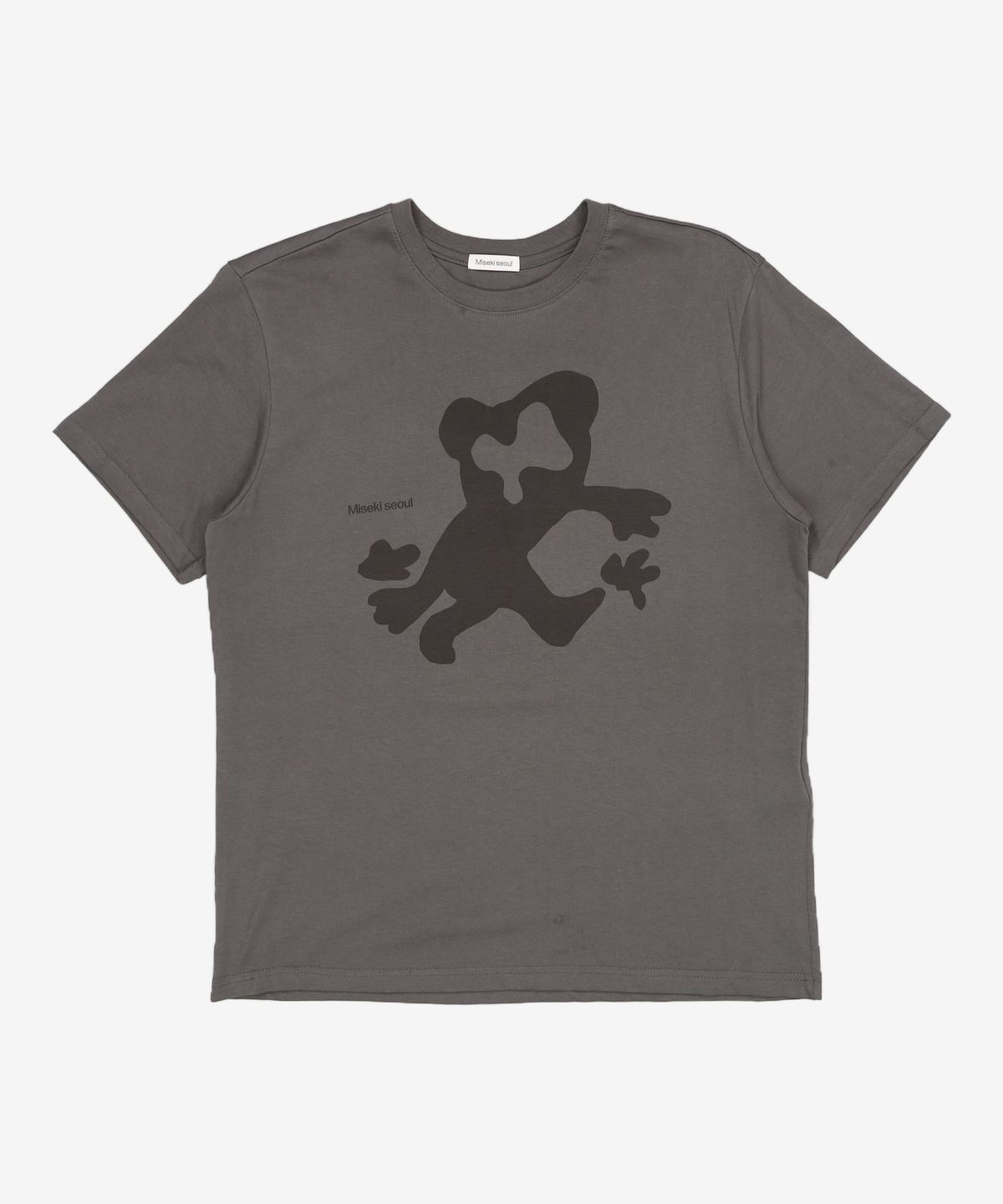 미세키서울(MISEKI SEOUL) Teddy graphic short sleeve CHARCOAL FREE