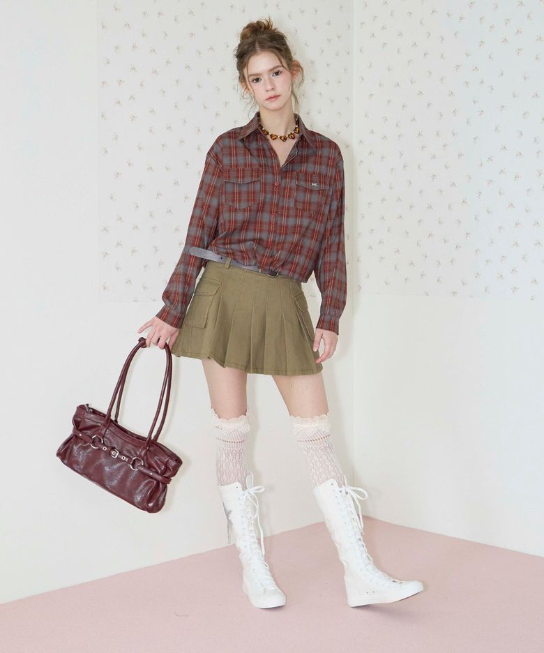 카고 포켓 플리츠 미니 스커트 2colors