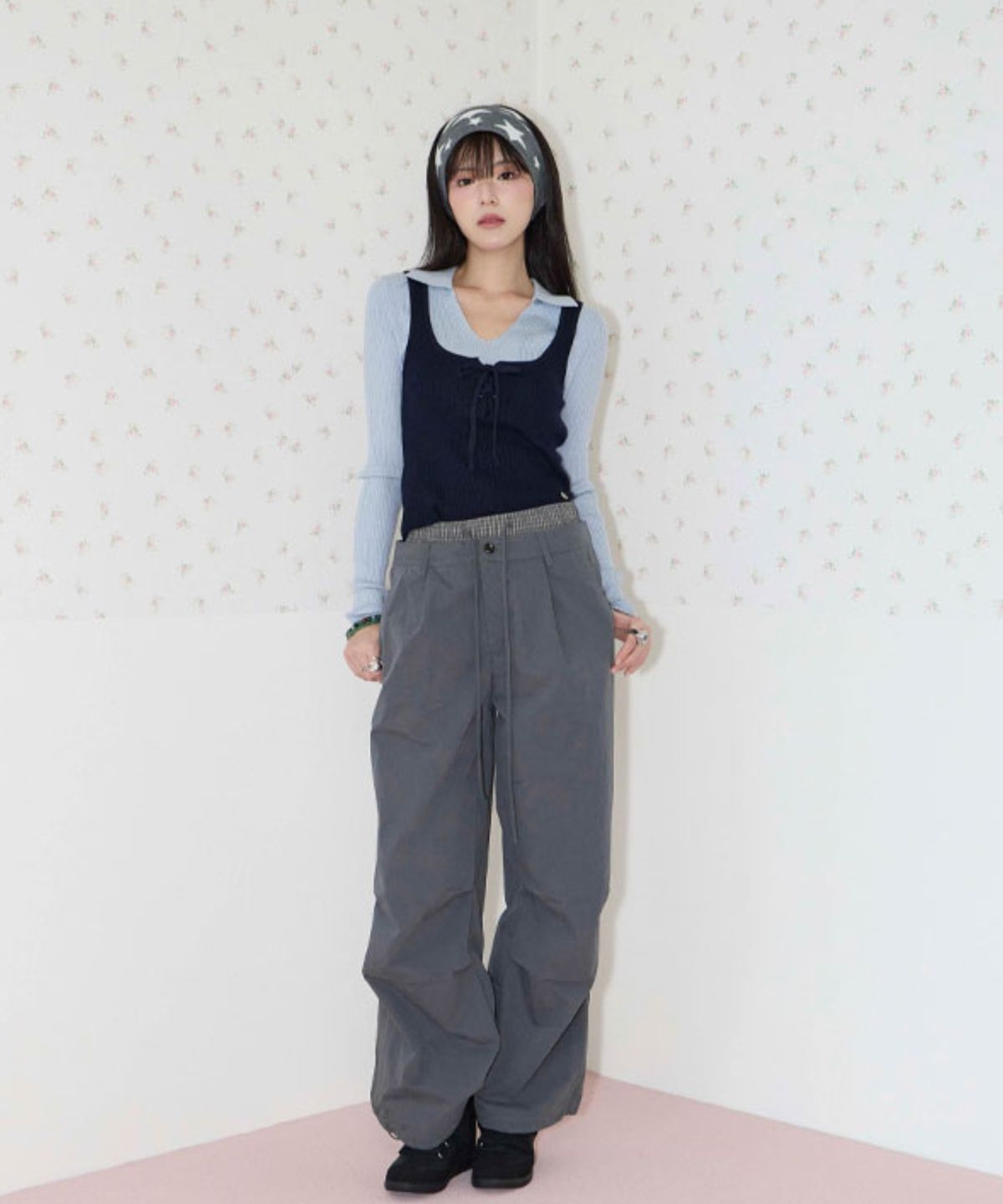 쿨키튼(KOOLKITTEN) Double Waist Utility Pants 2colors