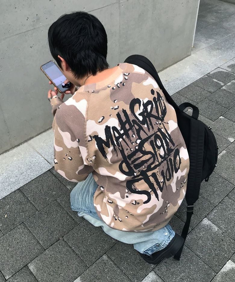 [10주년] SLASH LOGO WAFFLE LONG SLEEVE 4colors