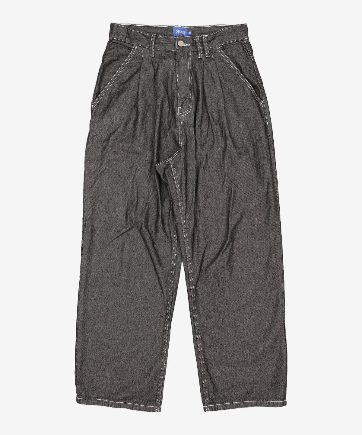 데케트(DECET) [여름원단]2Pleats Wide Jeans DCPT005RawBlack 28