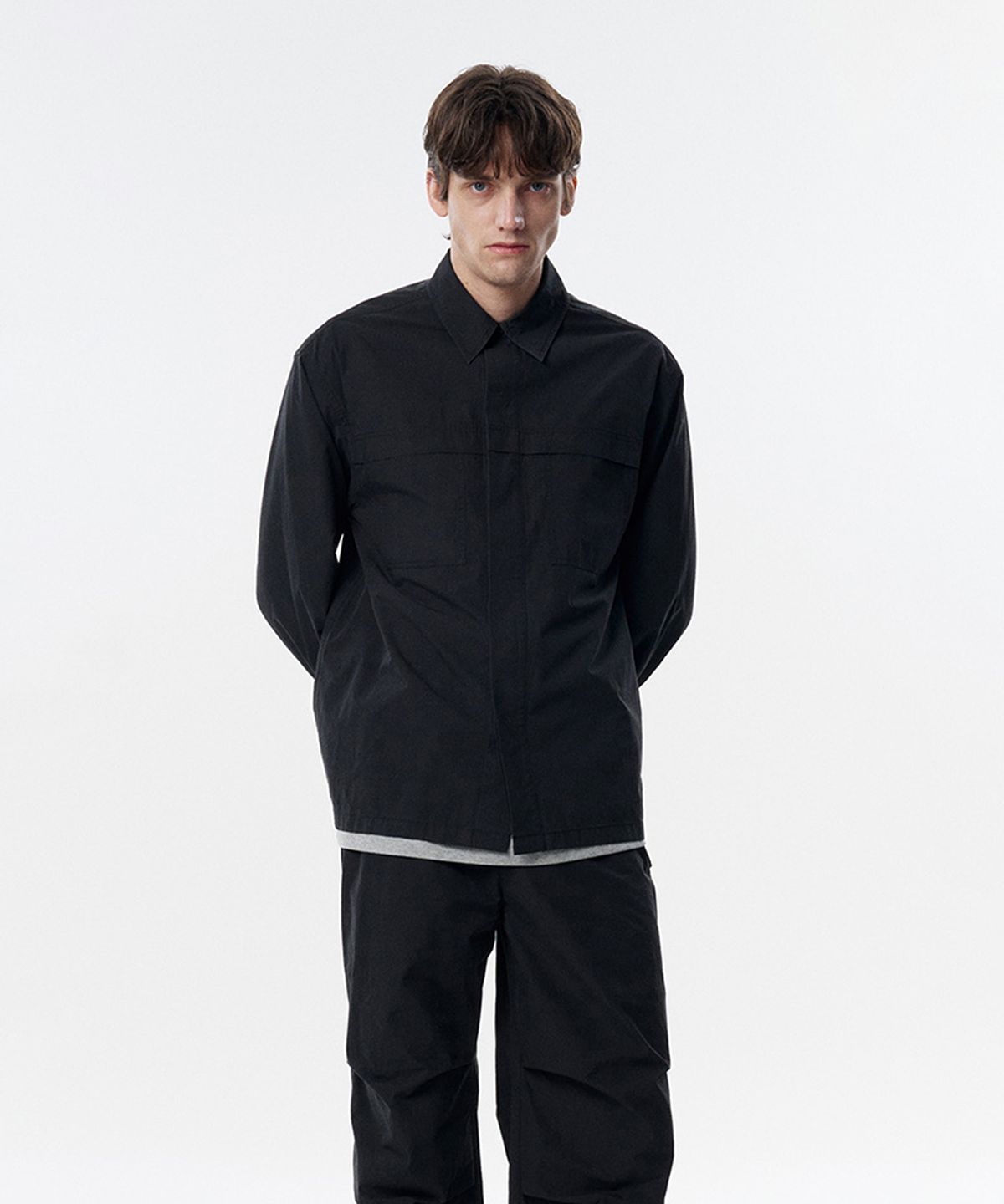 테일던(TAILDERN) Sachs Cotton Shirts Jacket Black