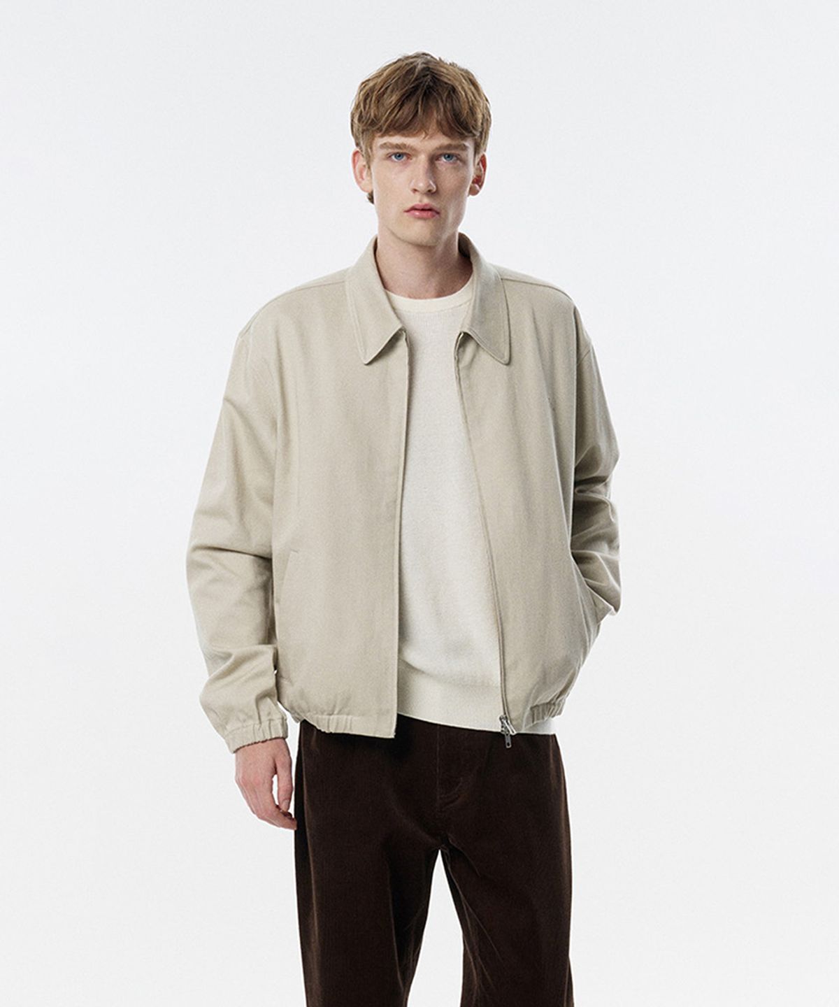 테일던(TAILDERN) Pedro Cotton Linen Drizzler Jacket Beige