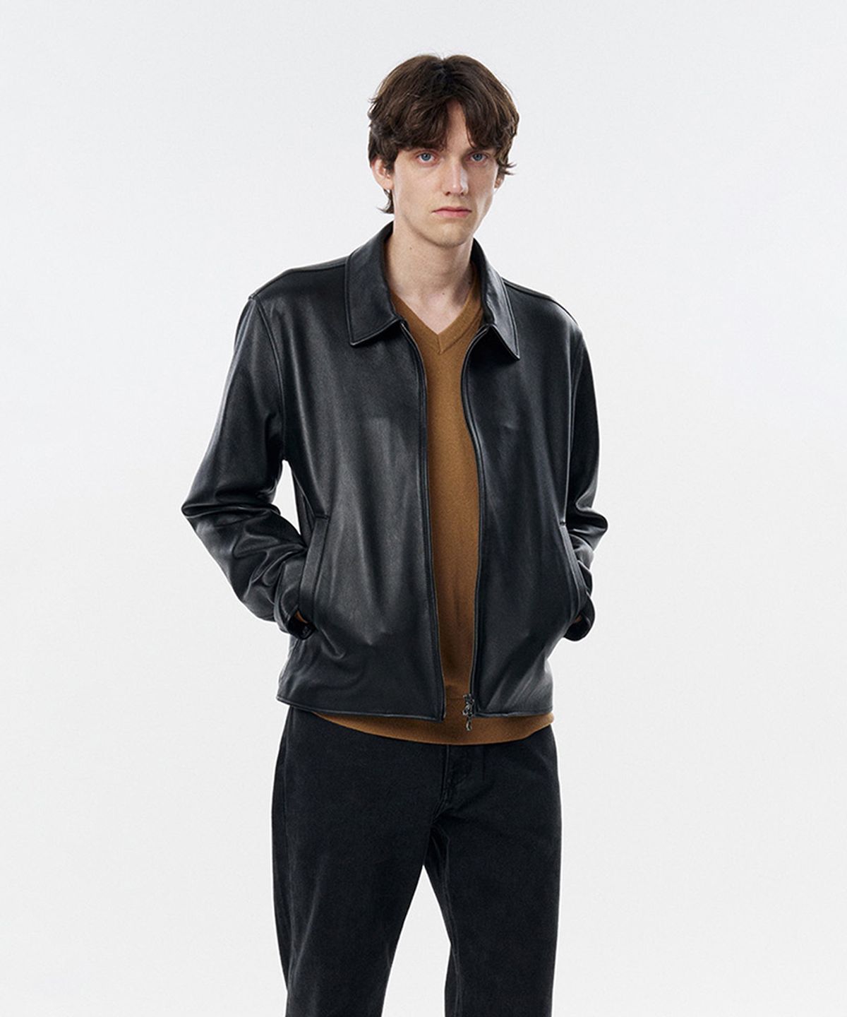테일던(TAILDERN) Pattinson Leather Jacket Black