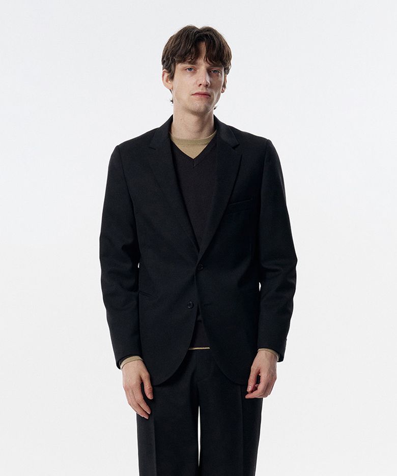 Caine Wool Tailored Jacket Black