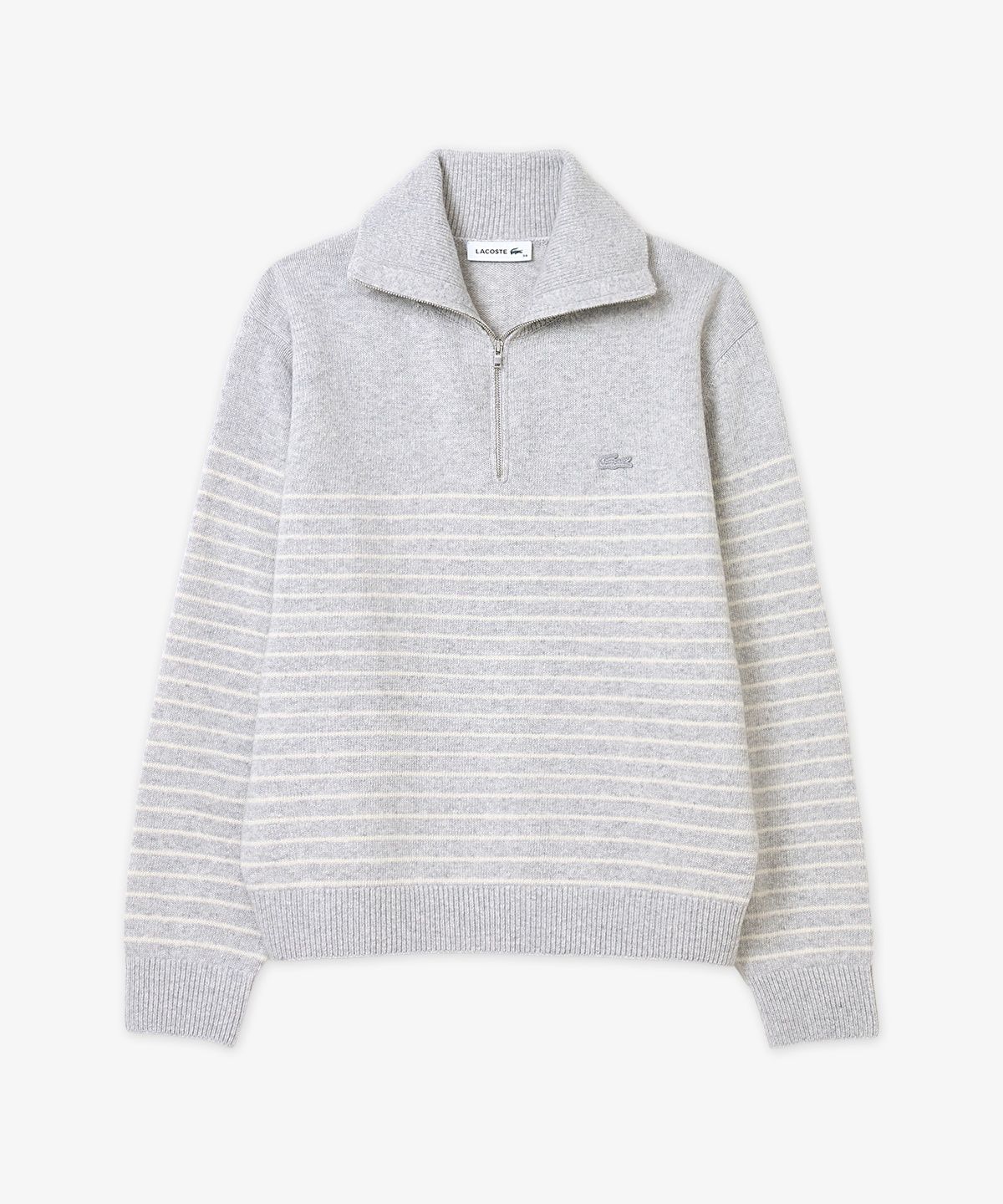 라코스테(LACOSTE) 여성 스트라이프 하프집업 스웨터 AF924E-56N CCA
