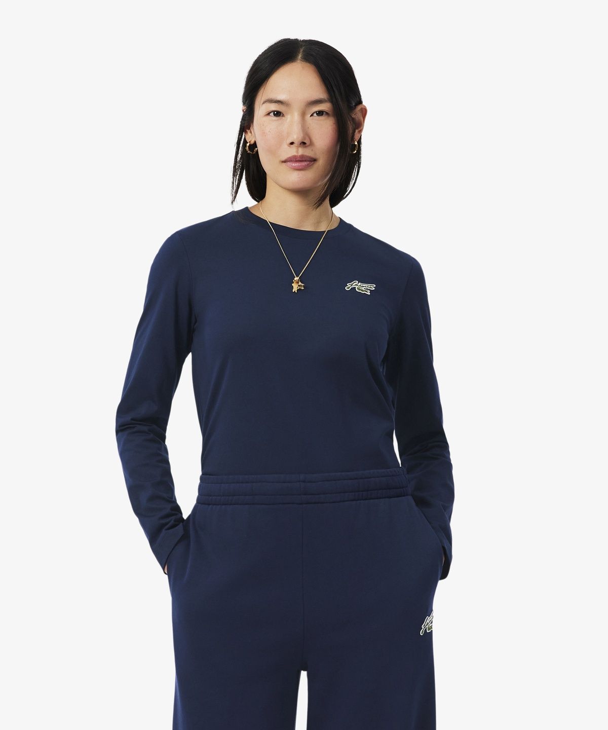 라코스테(LACOSTE) 여성 소프트브랜딩 긴팔 티셔츠 TF0221-56N 166