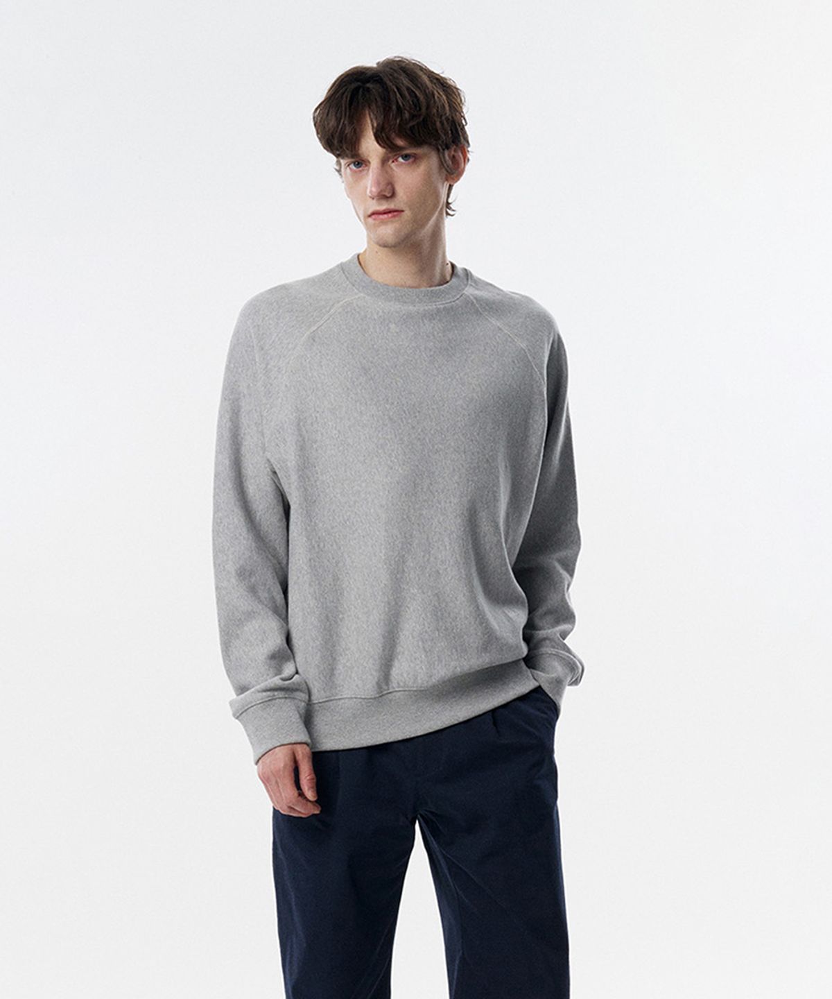 테일던(TAILDERN) Jonze Cotton Reglan Sweatshirts Grey