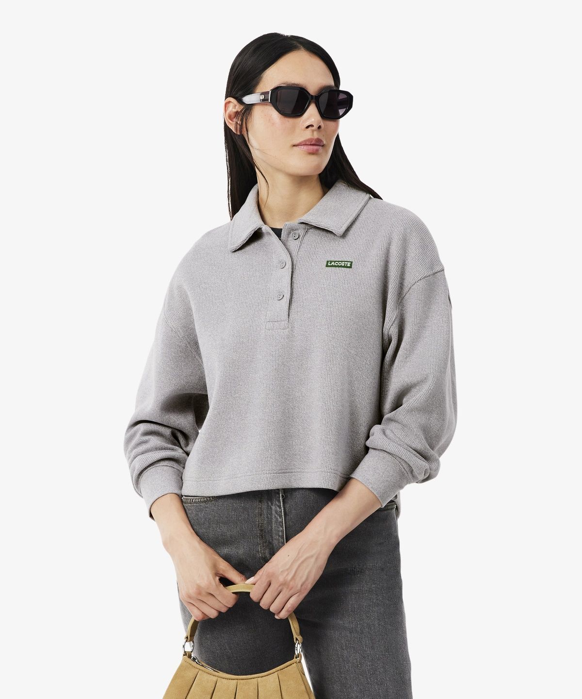 라코스테(LACOSTE) 여성 인터록 폴로카라 스웻셔츠 SF8368-56N CCA
