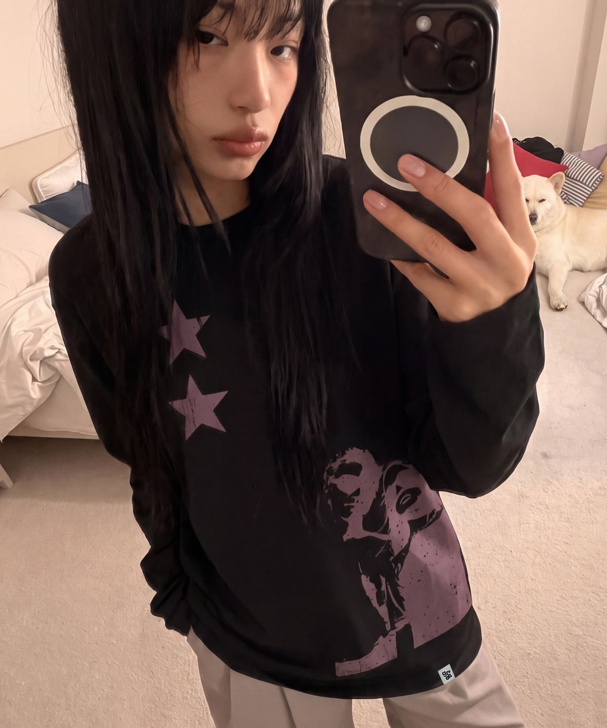 그레이버(GRAVER) [UNISEX]STAR2 롱슬리브 티셔츠_4color