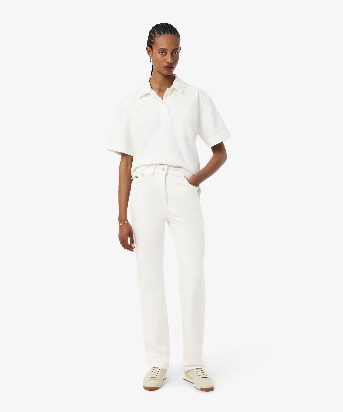 라코스테(LACOSTE) 여성 스트레이트 데님 팬츠 HF6800-56N 001
