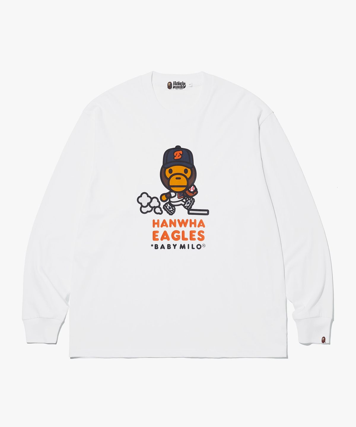 베이프(BAPE) 한화 이글스 마일로 그래픽 롱슬리브 티셔츠