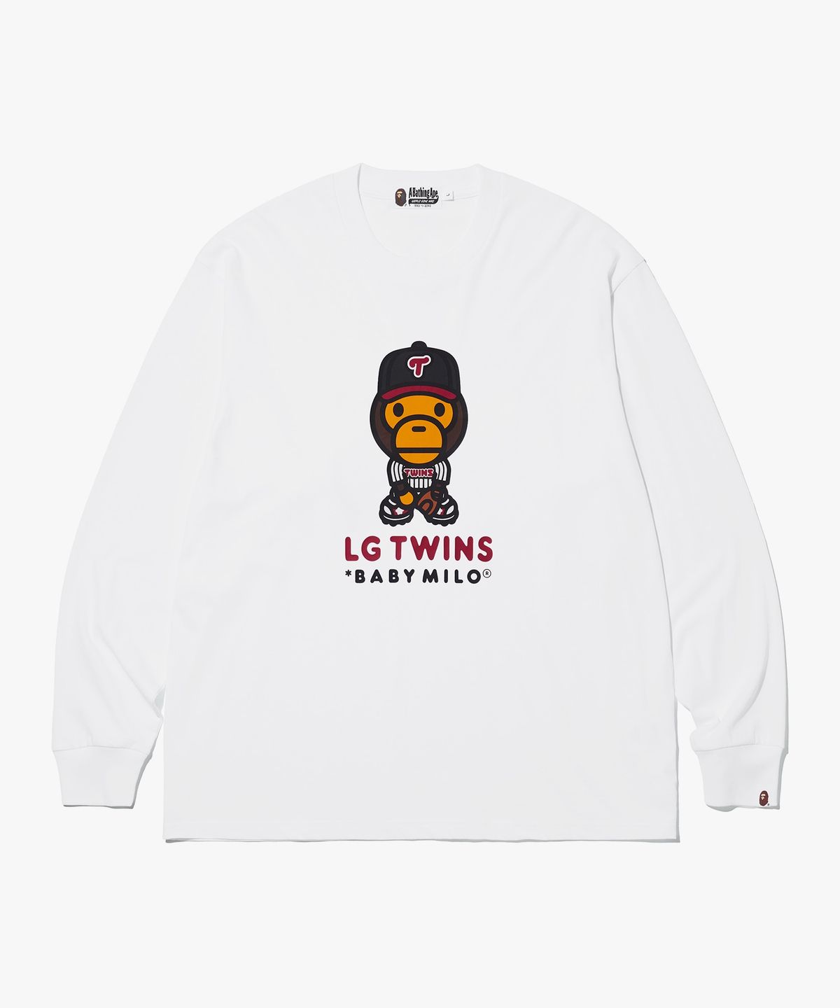베이프(BAPE) LG트윈스 마일로 그래픽 롱슬리브 티셔츠