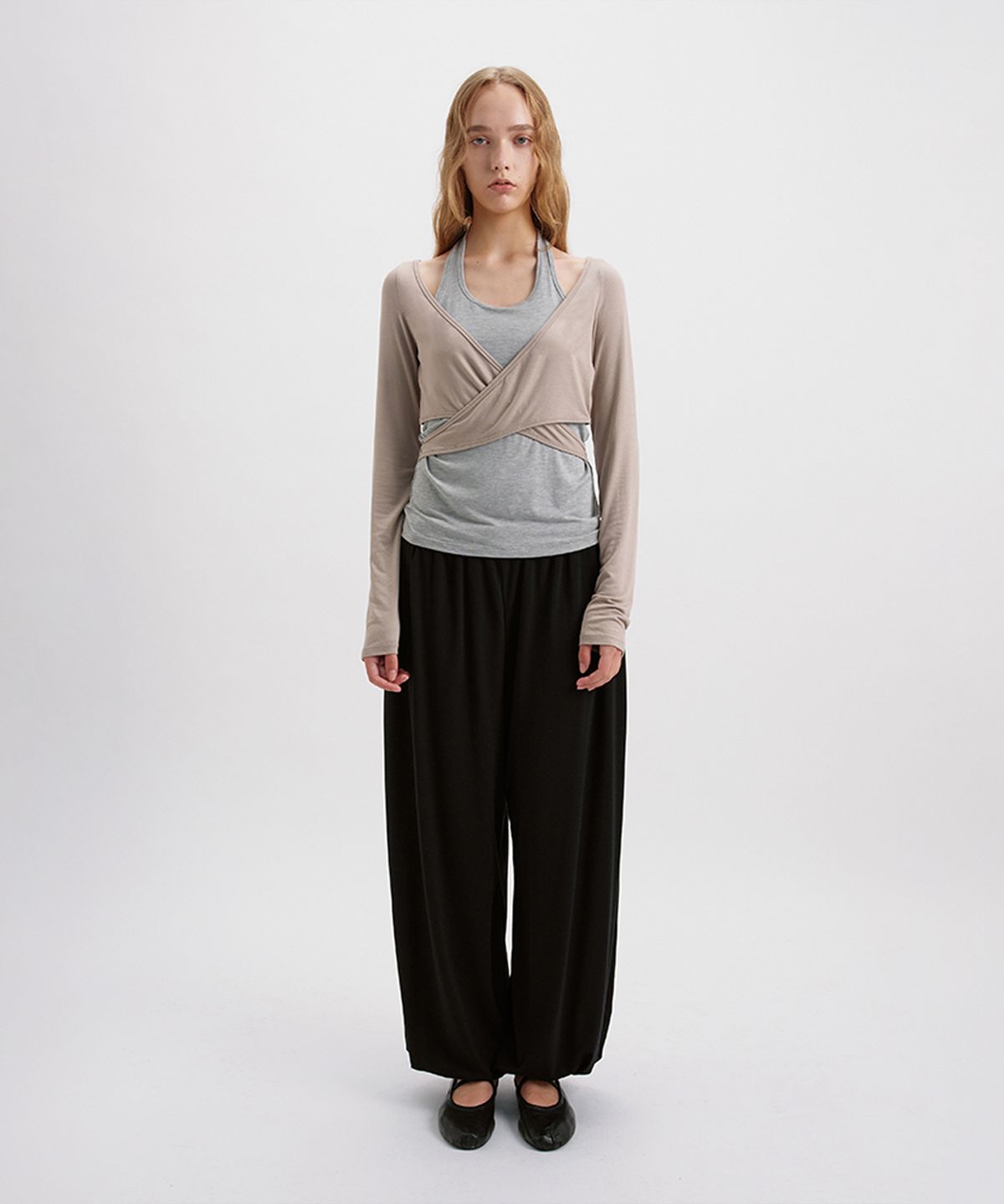 시메트릭 퍼센트(SYMMETRICPERCENT) Shirring Balloon Pants / Black