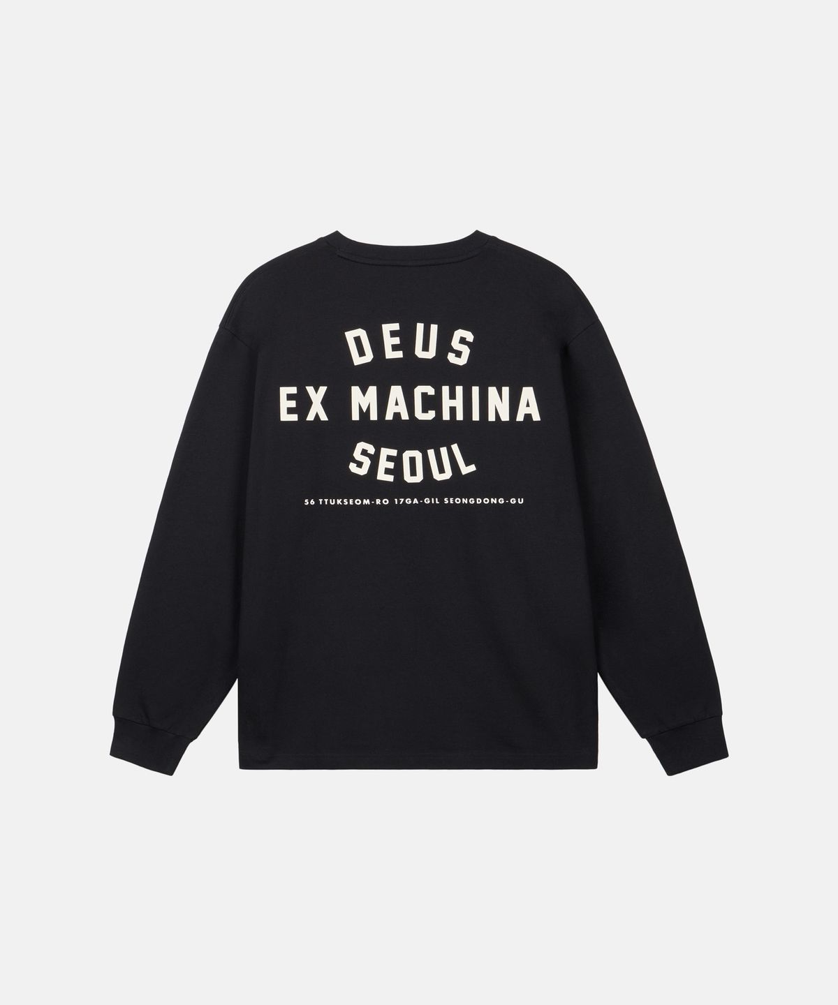 데우스 엑스 마키나(DEUS EX MACHINA) Seoul College Address Ls Tee_Black