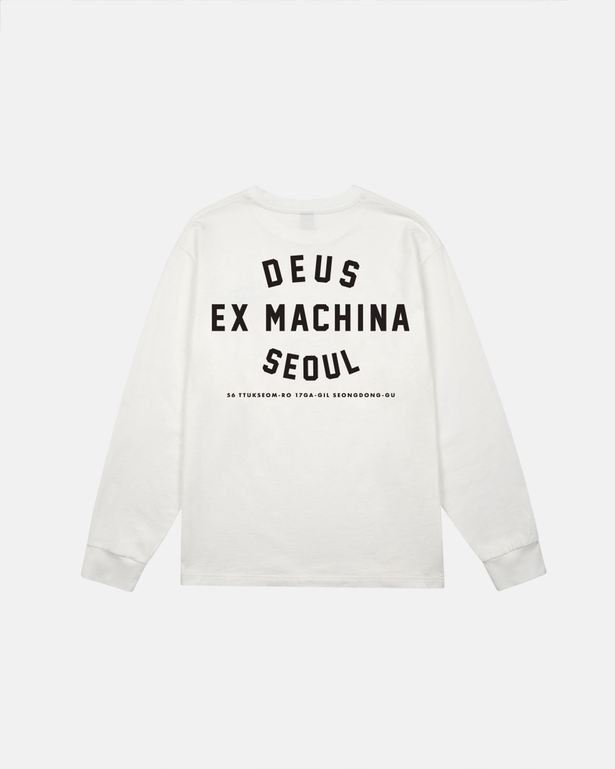 데우스 엑스 마키나(DEUS EX MACHINA) Seoul College Address Ls Tee_White