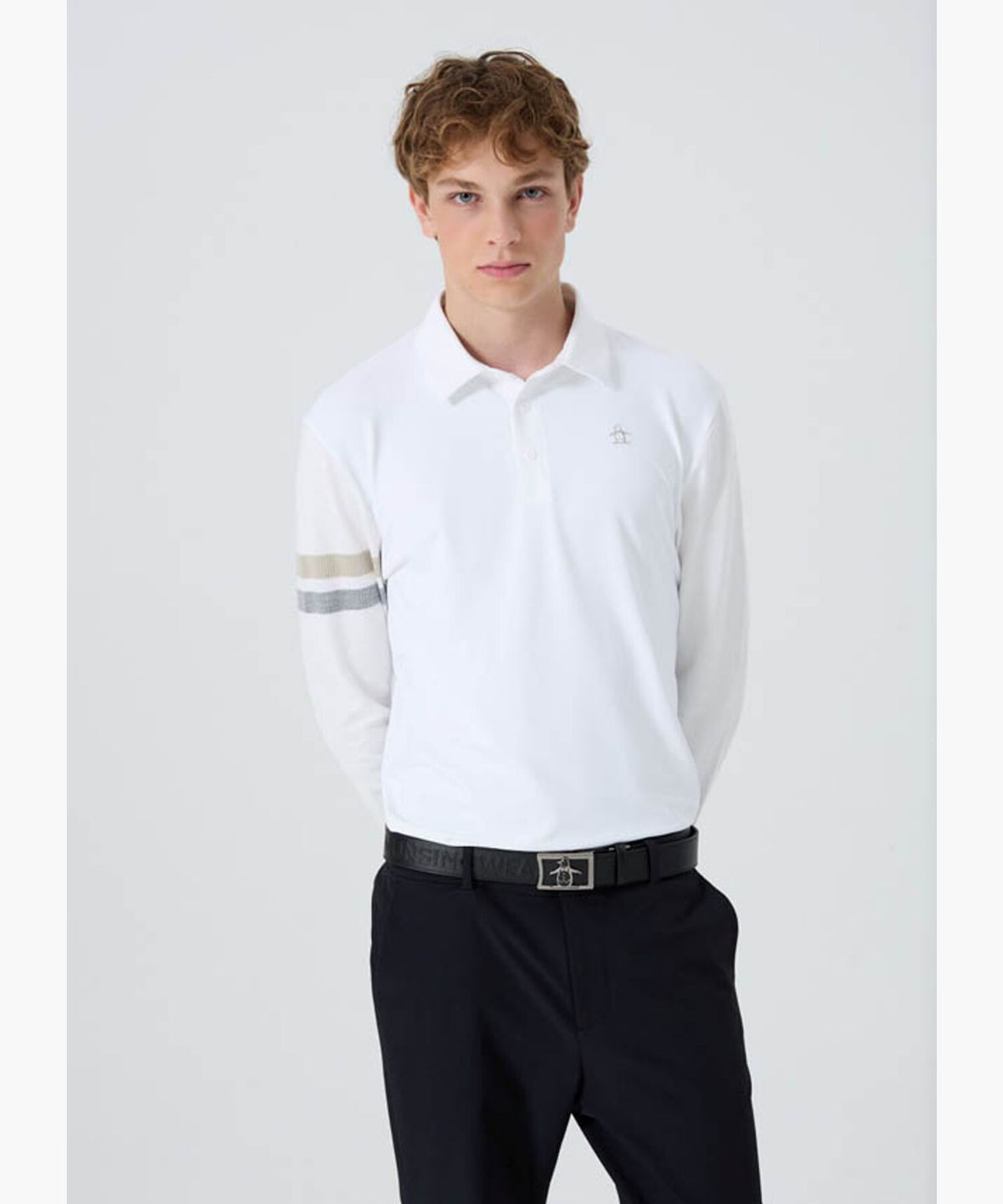 먼싱웨어(MUNSINGWEAR) 남성 가을 하이브리드 티셔츠 화이트 MR321MTL93
