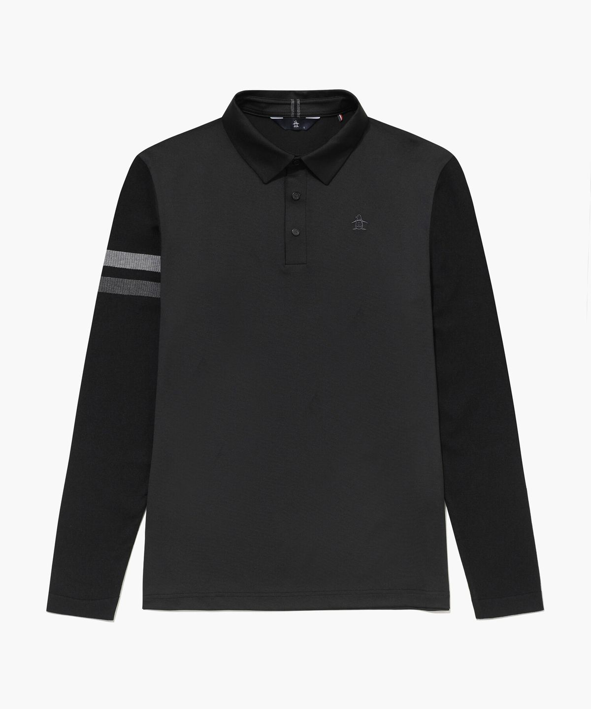 먼싱웨어(MUNSINGWEAR) 남성 가을 하이브리드 티셔츠 블랙 MR321MTL93