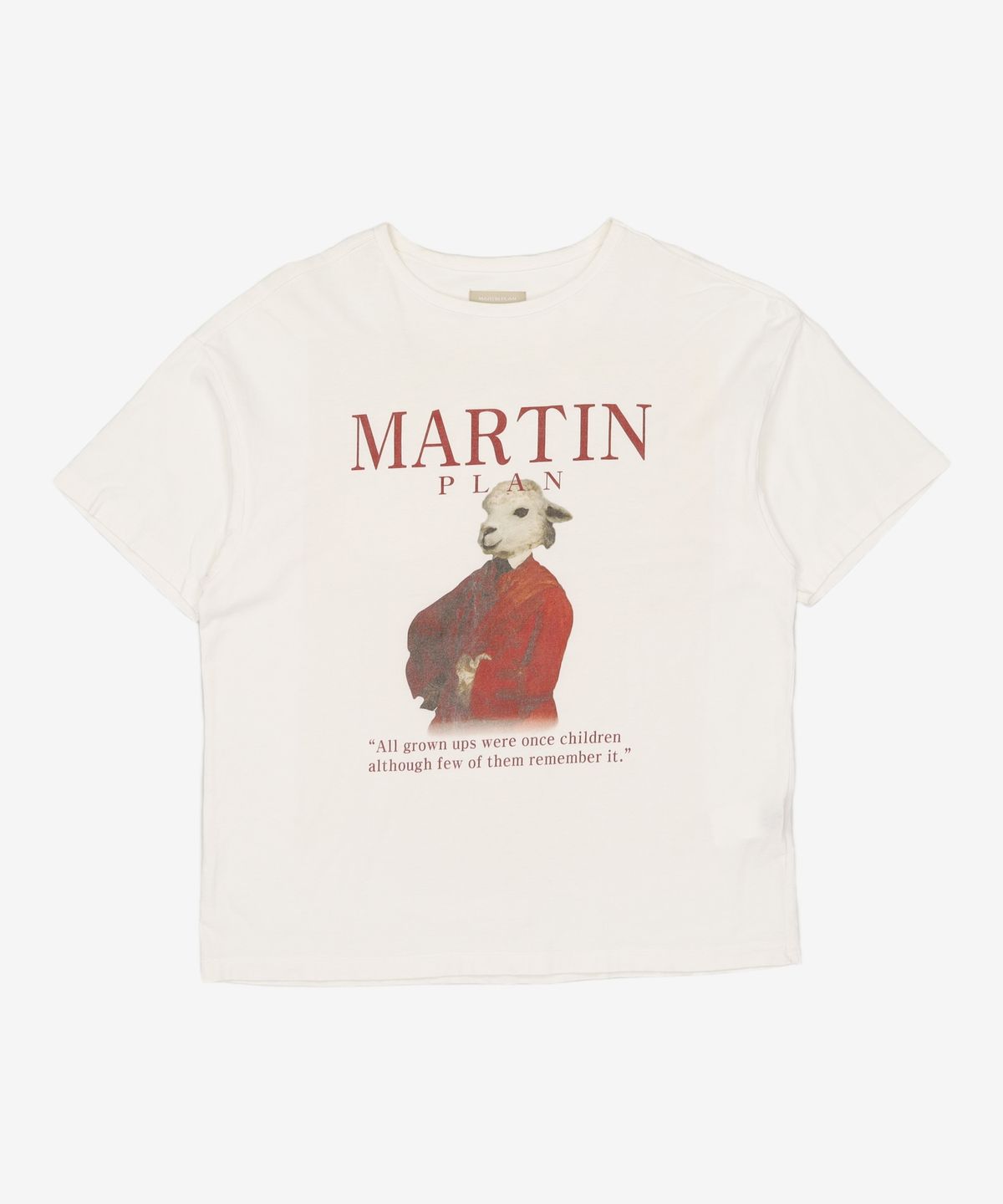 마틴플랜(MARTIN PLAN) Red Lamb Martin Half T - WHITE 100