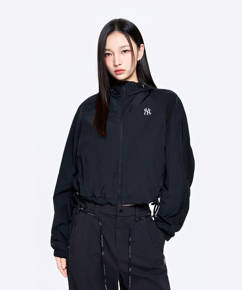 여성 고프코어 셔링 바람막이 NY (Black)