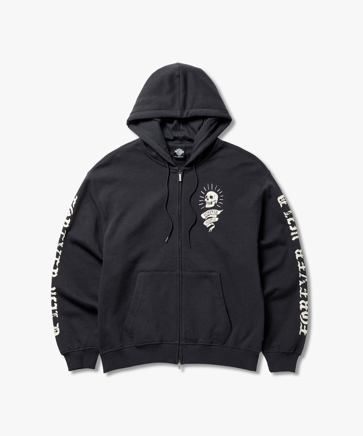 할리데이비슨 컬렉션스®(HARLEY-DAVIDSON COLLECTIONS®) OL 시그니처 후드 집업 다크 그레이_HH16309004