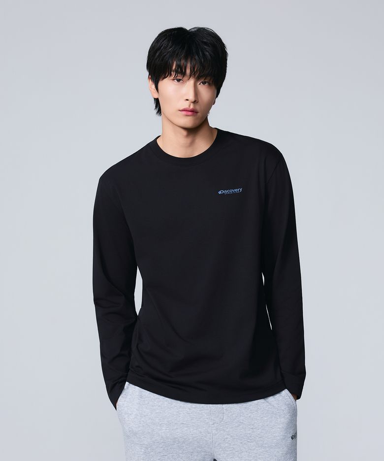 백그래픽 기능성 긴팔티 (BLACK)