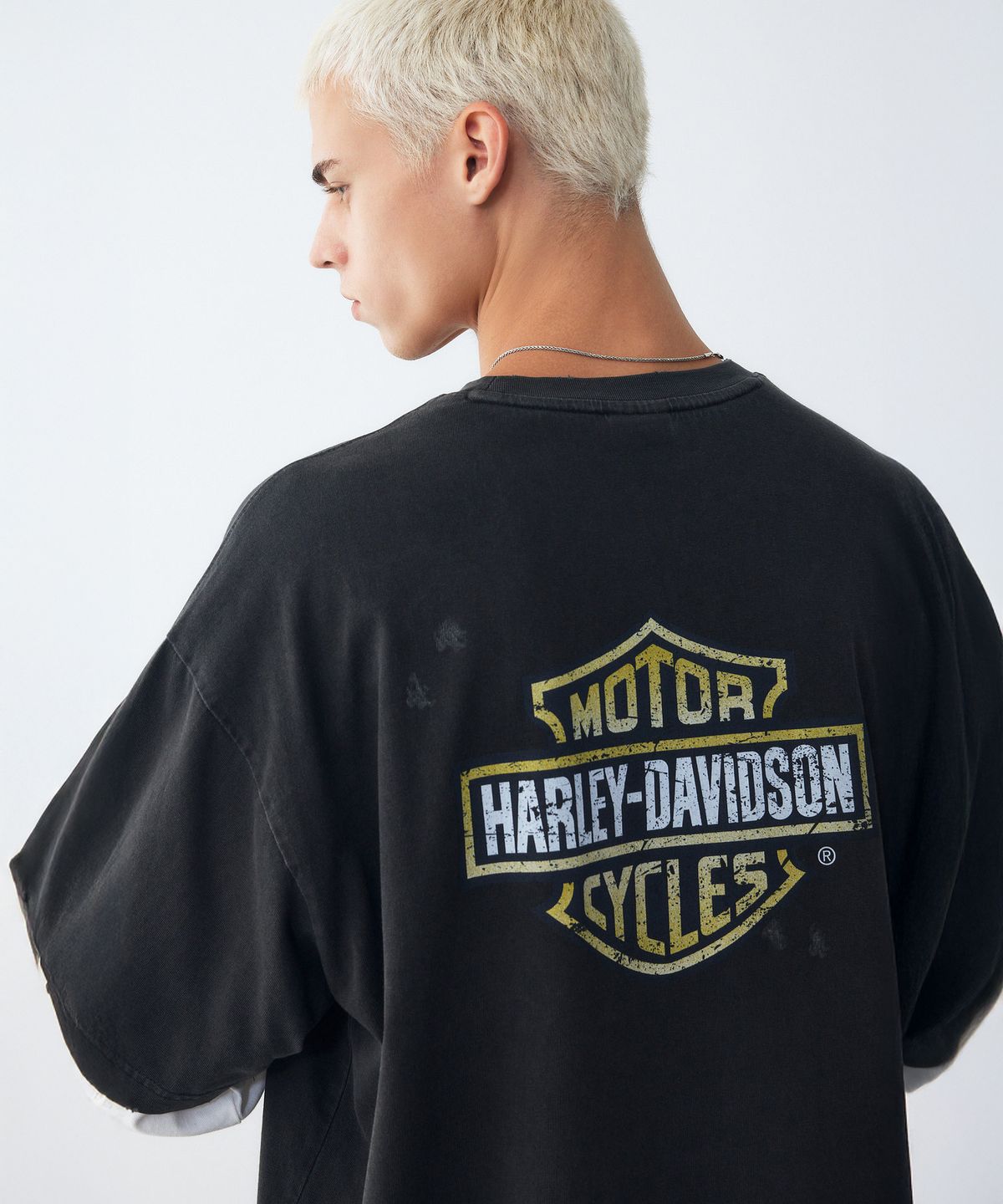할리데이비슨 컬렉션스®(HARLEY-DAVIDSON COLLECTIONS®) [American Vintage] 1903 B&S 디스트레스드 반팔 티셔츠 다크 그레이_HH16311005