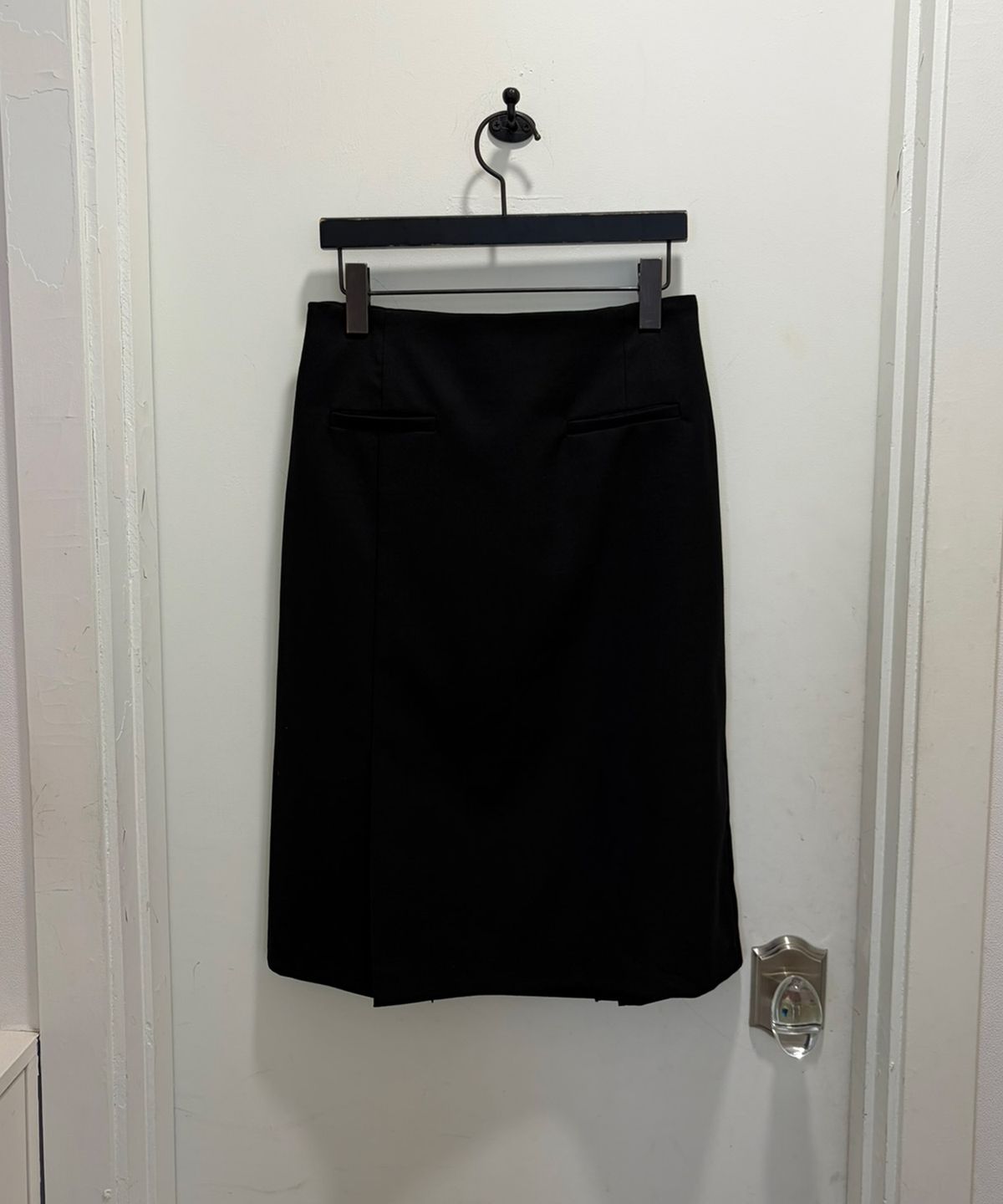 린테(LYNTE) Wool Midi Skirt (Black)