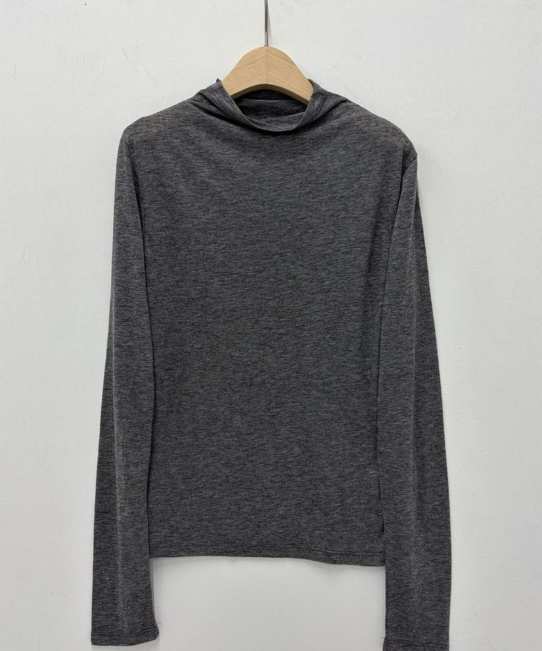 Shadow Half Neck Top (Charcoal)