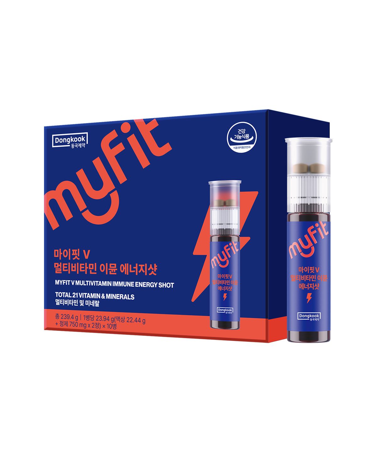 마이핏(MYFIT) 동국제약 고함량 멀티비타민 이뮨샷 액상 종합비타민 에너지샷 10개입 1박스