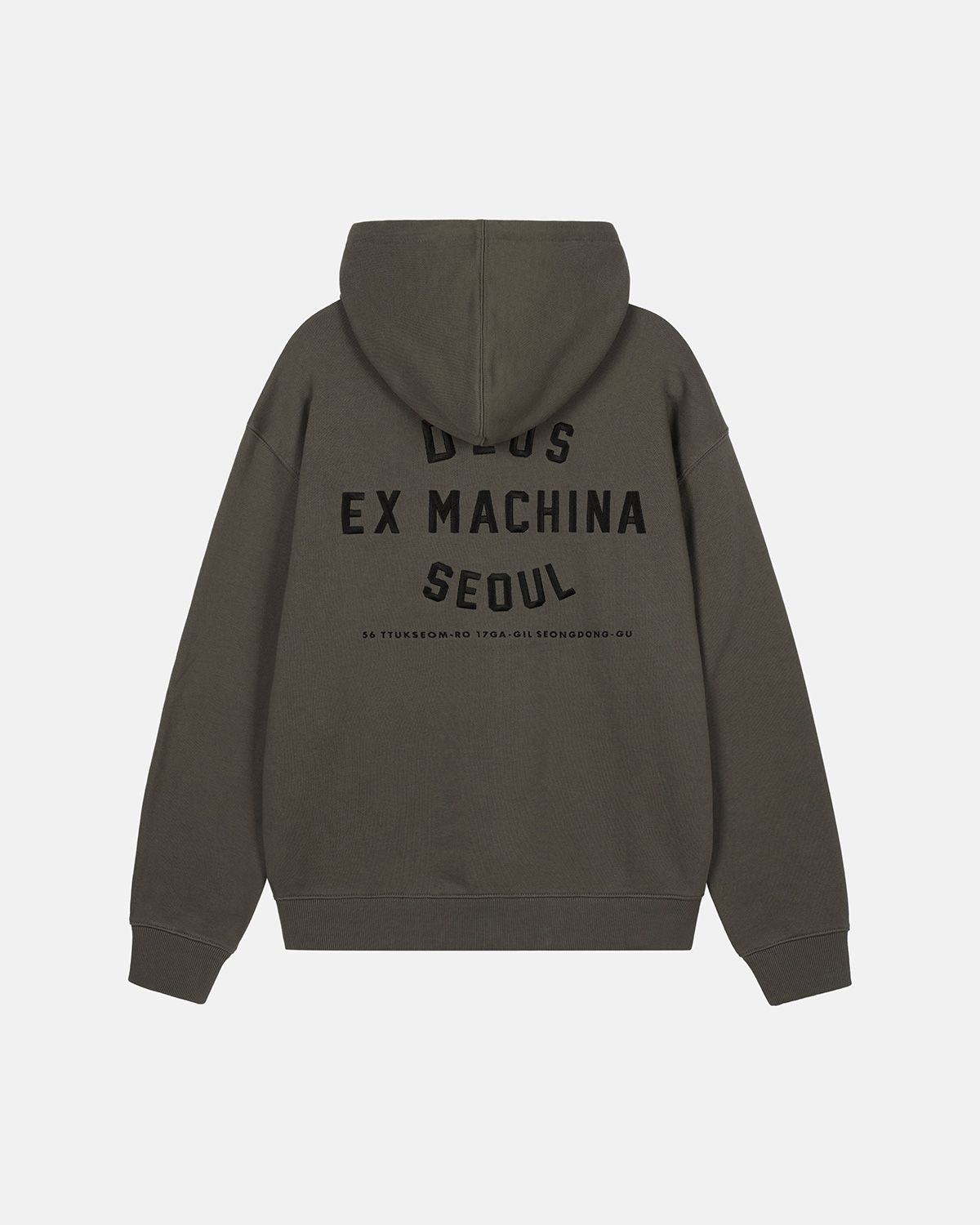 데우스 엑스 마키나(DEUS EX MACHINA) Seoul College Address Zip Hoodie_Charcoal