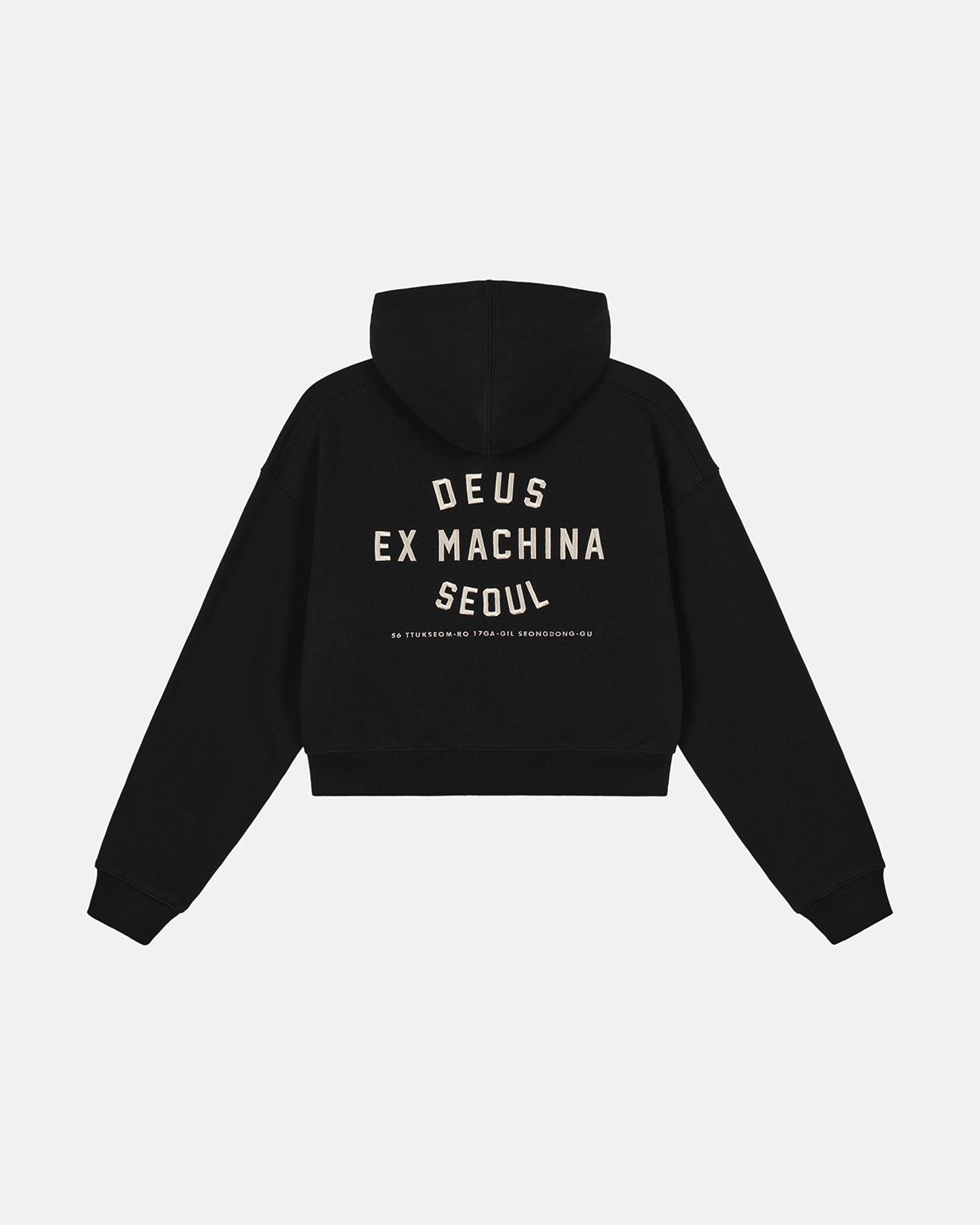 데우스 엑스 마키나(DEUS EX MACHINA) W. Seoul College Address Zip Hoodie_Black