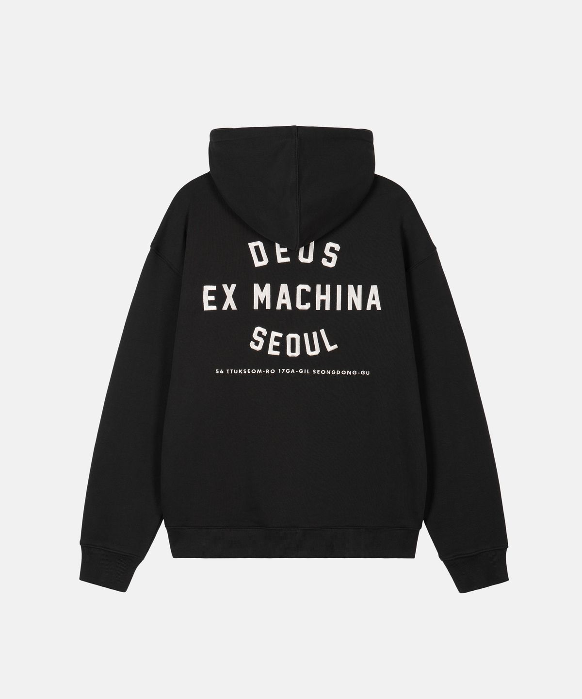 데우스 엑스 마키나(DEUS EX MACHINA) Seoul College Address Zip Hoodie_Black