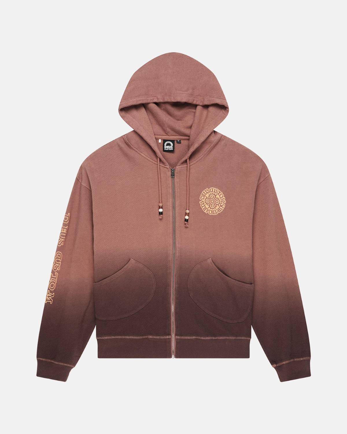 데우스 엑스 마키나(DEUS EX MACHINA) Nouveau Zip Hoodie_Reddish Brown