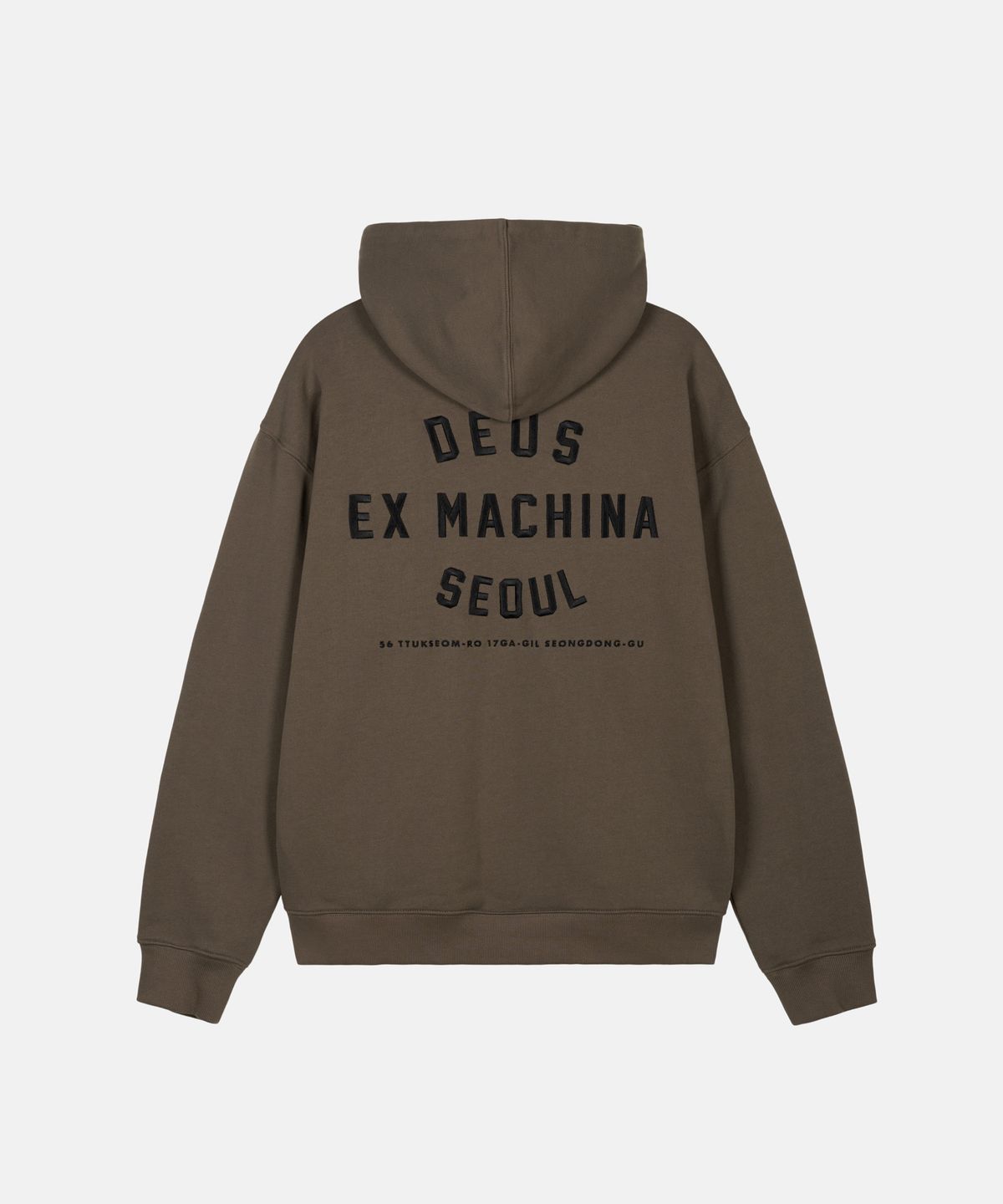 데우스 엑스 마키나(DEUS EX MACHINA) Seoul College Address Zip Hoodie_Olive