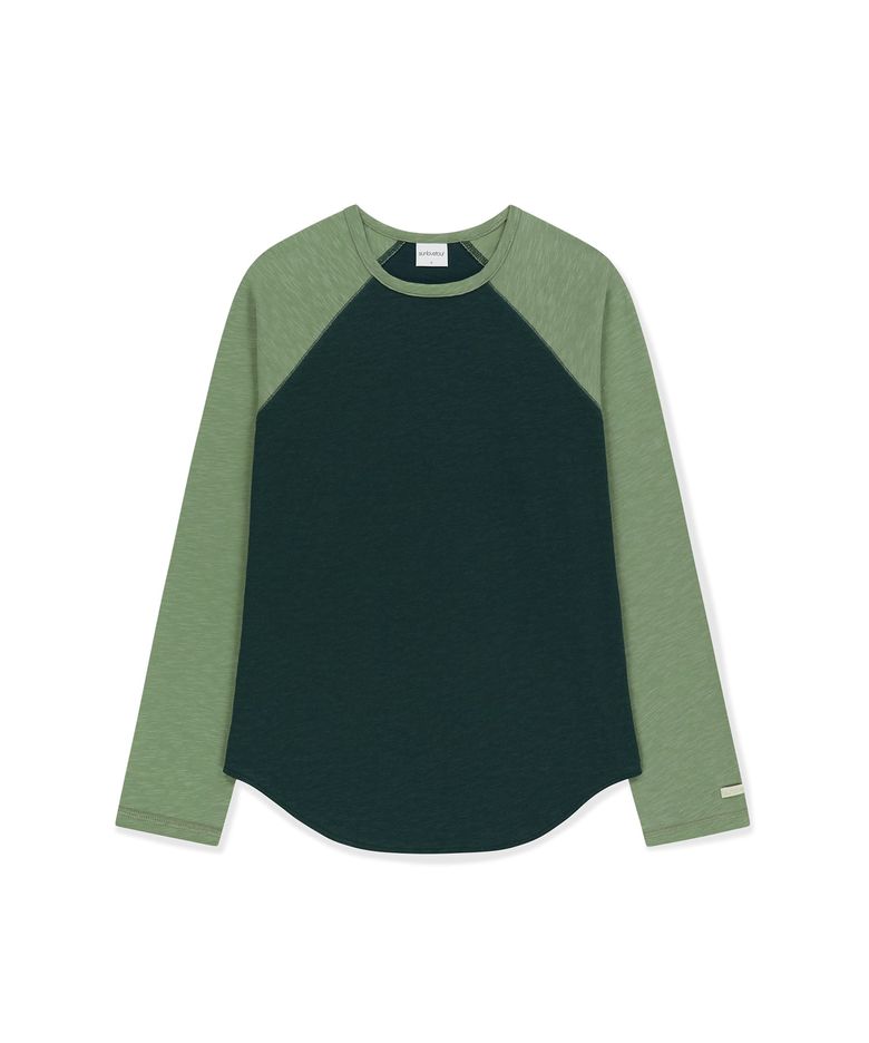 Slub Raglan LS Tee Green