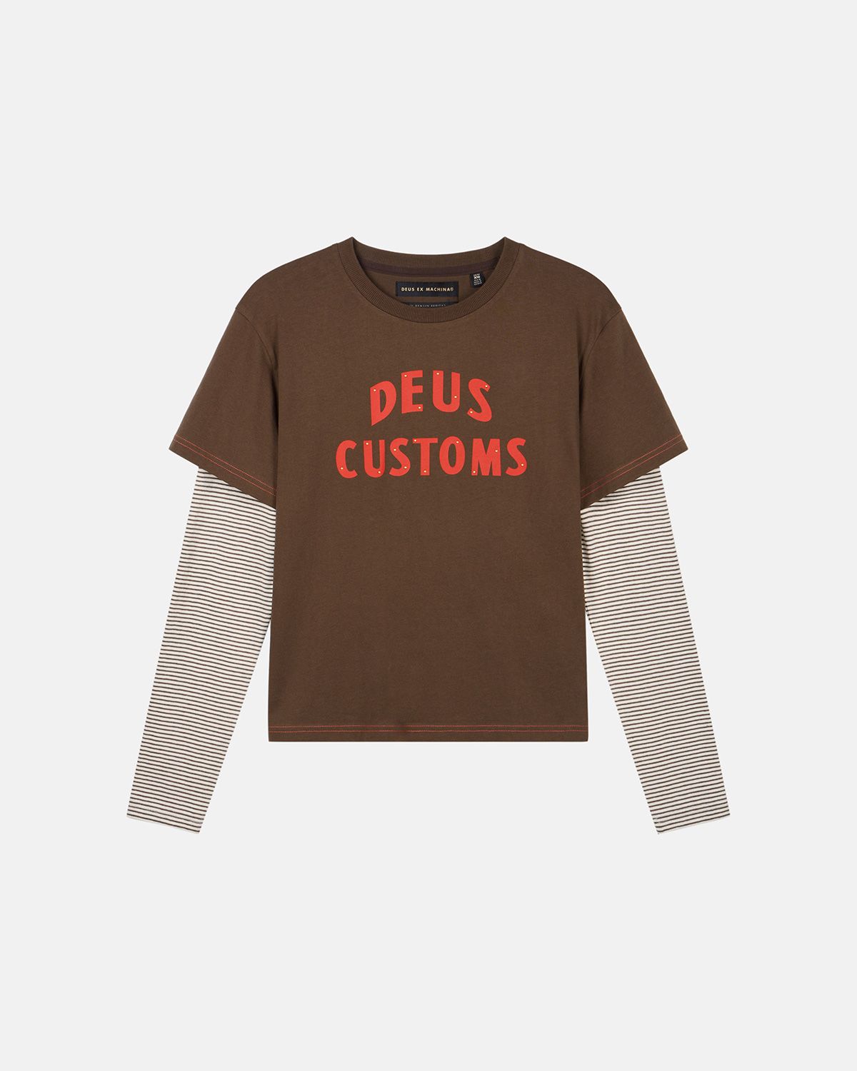 데우스 엑스 마키나(DEUS EX MACHINA) W. Customs Layered Ls Tee_Brown