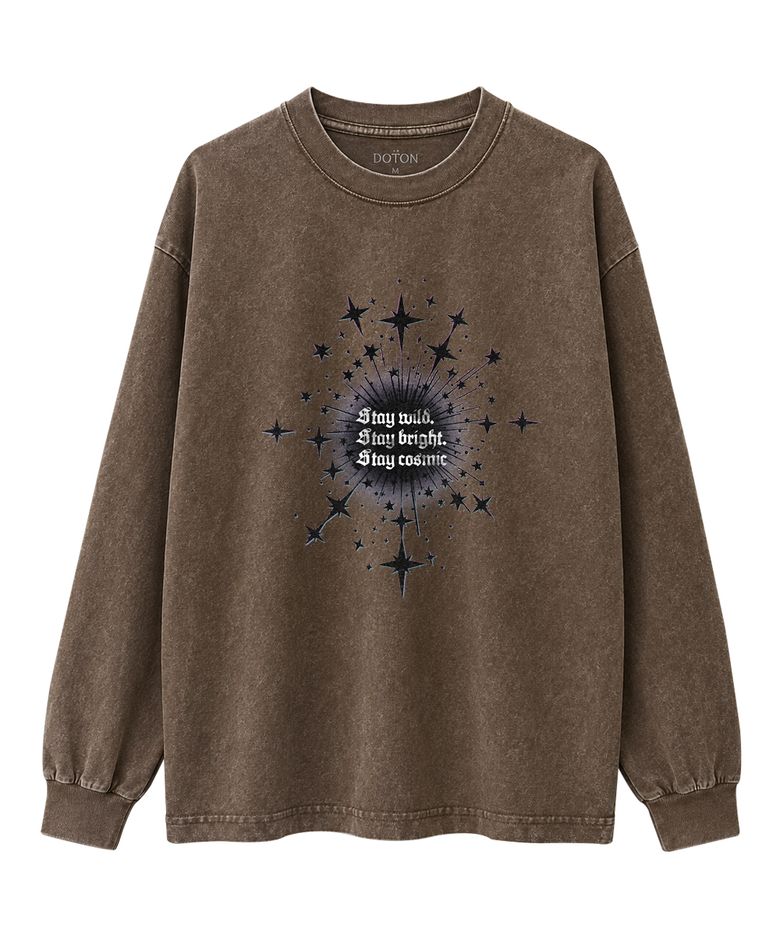 STELLAR BURST ACID LONG SLEEVE  (Brown)
