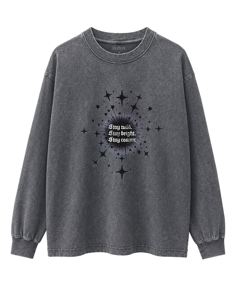STELLAR BURST ACID LONG SLEEVE  (Grey)