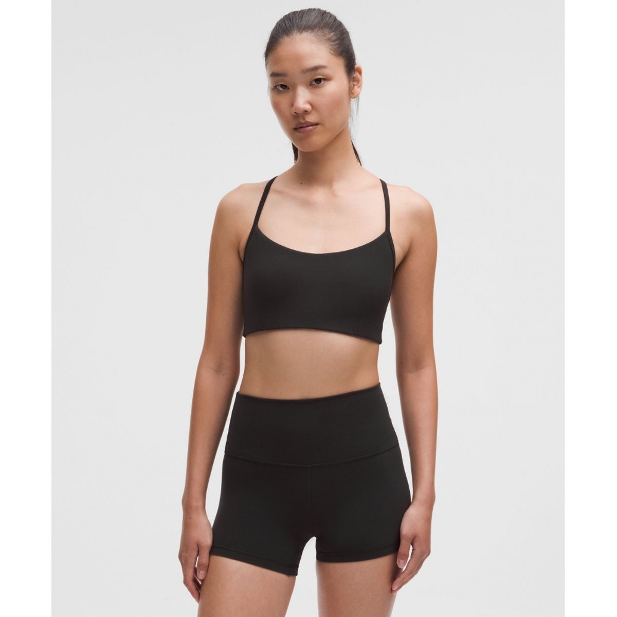 룰루레몬(LULULEMON) 플로우 Y 브라 라이트 서포트, A B컵 *업데이트 디자인  BLK