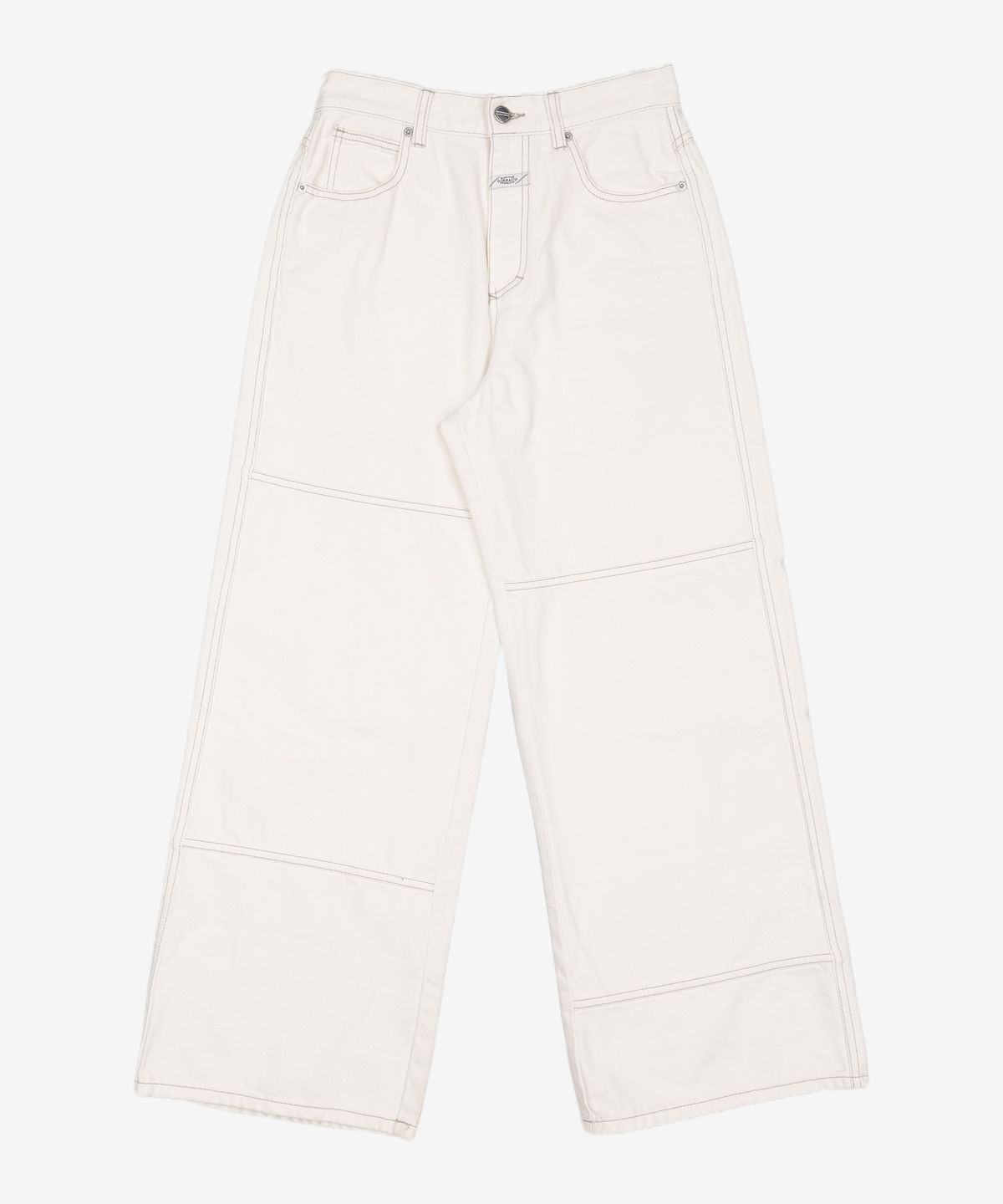 마리떼 프랑소와 저버(MARITHÉ + FRANҪOIS GIRBAUD) W PATCH WORK WIDE DENIM PANTS ecru S