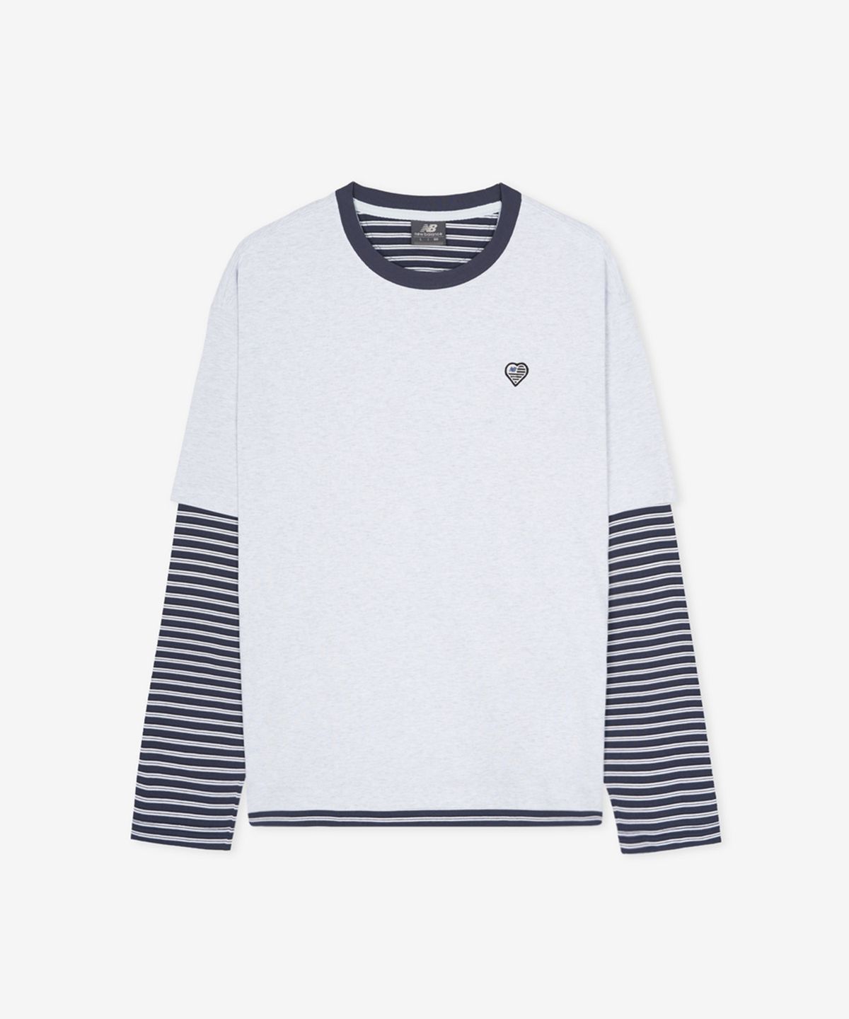 뉴발란스(NEW BALANCE) NBNDG4A013 / MINIMAL HEART COLLECTION 레이어드 긴팔티 (L/GRAY)