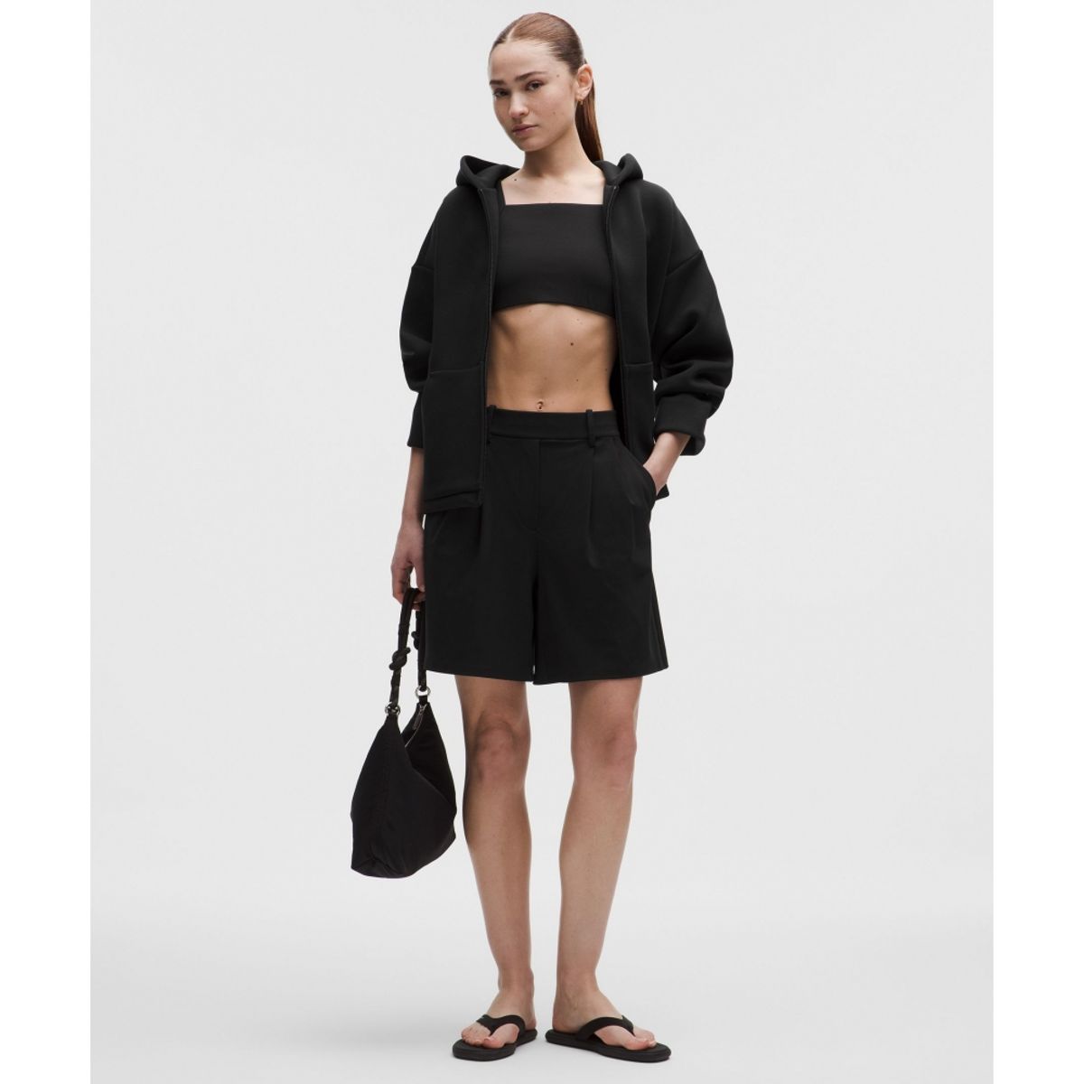 룰루레몬(LULULEMON) 데이드리프트 플리티드 하이라이즈 쇼츠 7inch  BLK