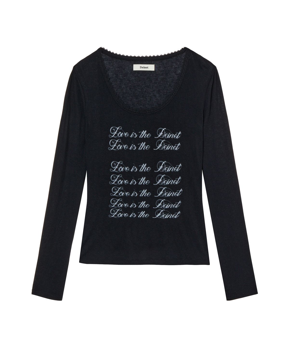 다이닛(DEINET) LOVE IS THE LACE LONG SLEEVE IN BLACK