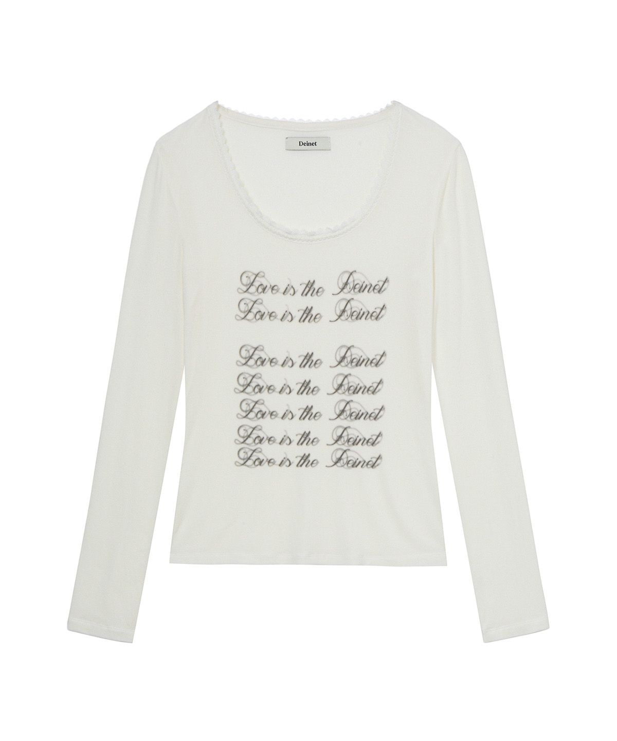 다이닛(DEINET) LOVE IS THE LACE LONG SLEEVE IN WHITE