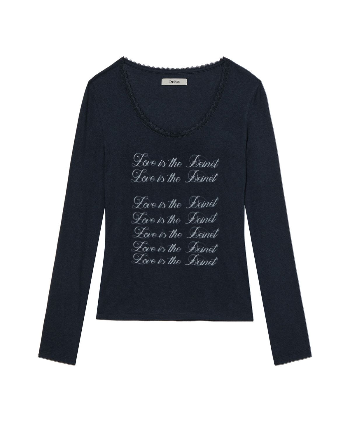 다이닛(DEINET) LOVE IS THE LACE LONG SLEEVE IN NAVY