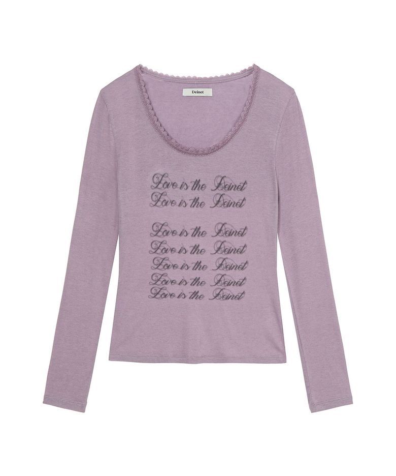 LOVE IS THE LACE LONG SLEEVE IN LIGHT PURPLE