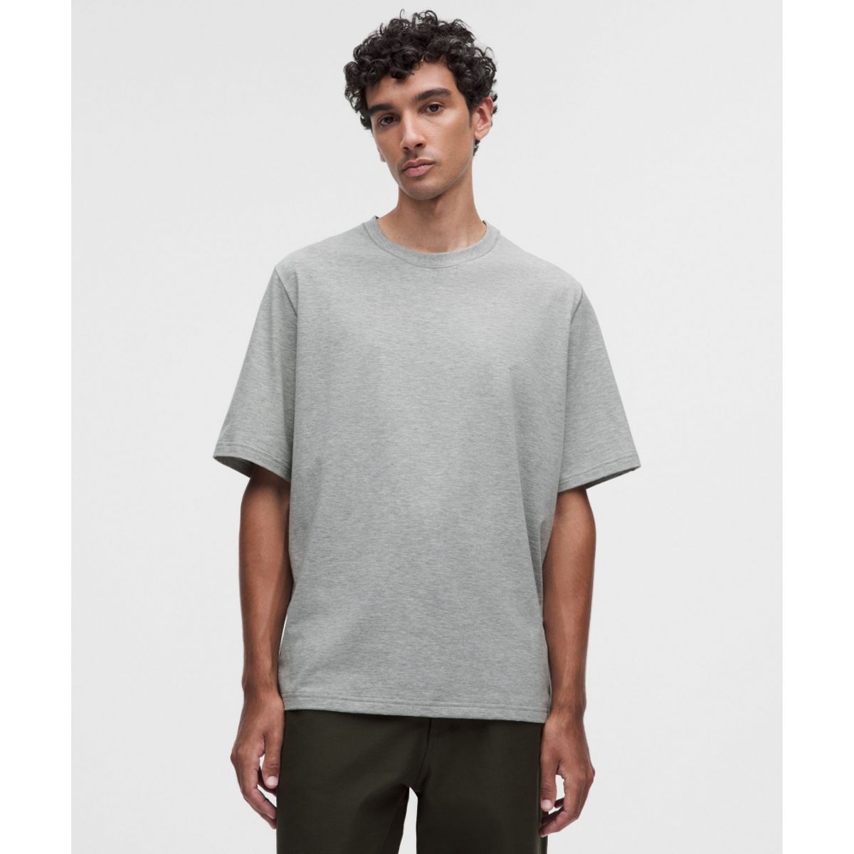 룰루레몬(LULULEMON) 에브리데이 코튼 블렌드 릴랙스드 티셔츠 *헤더드  HCMG