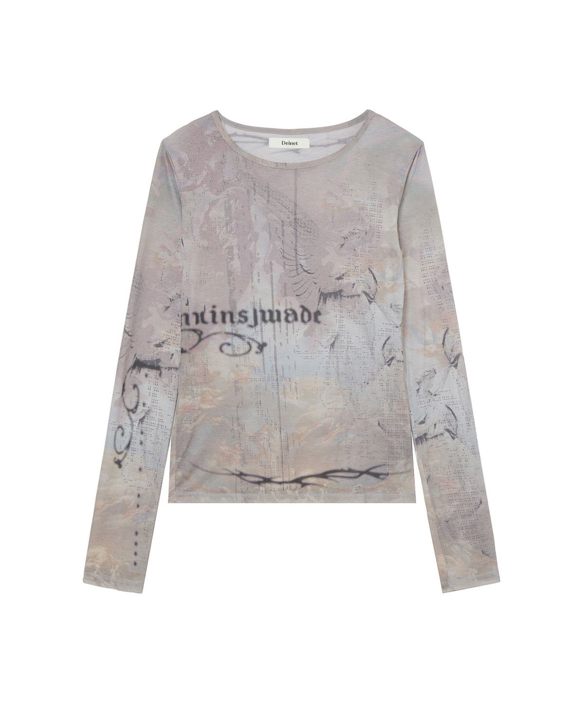 다이닛(DEINET) SHEER TATTOO LONGSLEEVE IN PURPLE